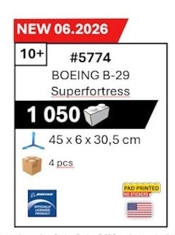 COBI 5774 - BOEING B-29 SUPERFORTRESS (PRE-COMMANDE)