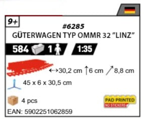 COBI 6285 - GUTERWAGEN TYP OMMR 32 "LINZ"