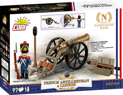 COBI 20093 - FRENCH ARTILLERYMAN & CANNON (PRE-COMMANDE)