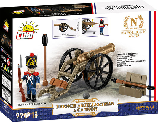 COBI 20093 - FRENCH ARTILLERYMAN & CANNON (PRE-COMMANDE)