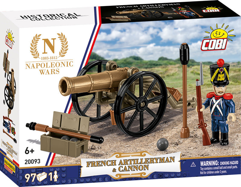 COBI 20093 - FRENCH ARTILLERYMAN & CANNON (PRE-COMMANDE)